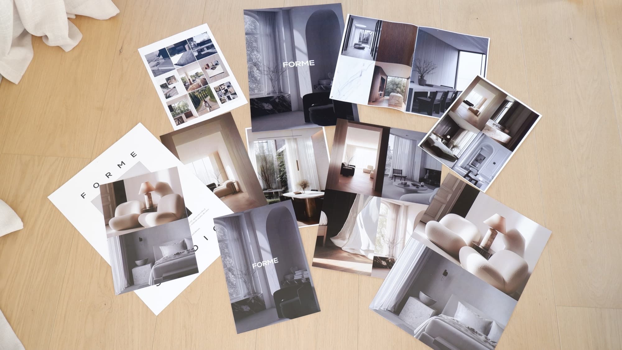 Luxury architectural interior at dusk